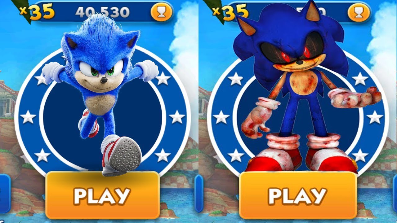 Sonic Dash vs Sonic Exe - Movie Sonic vs All Bosses Eggman Zazz ...