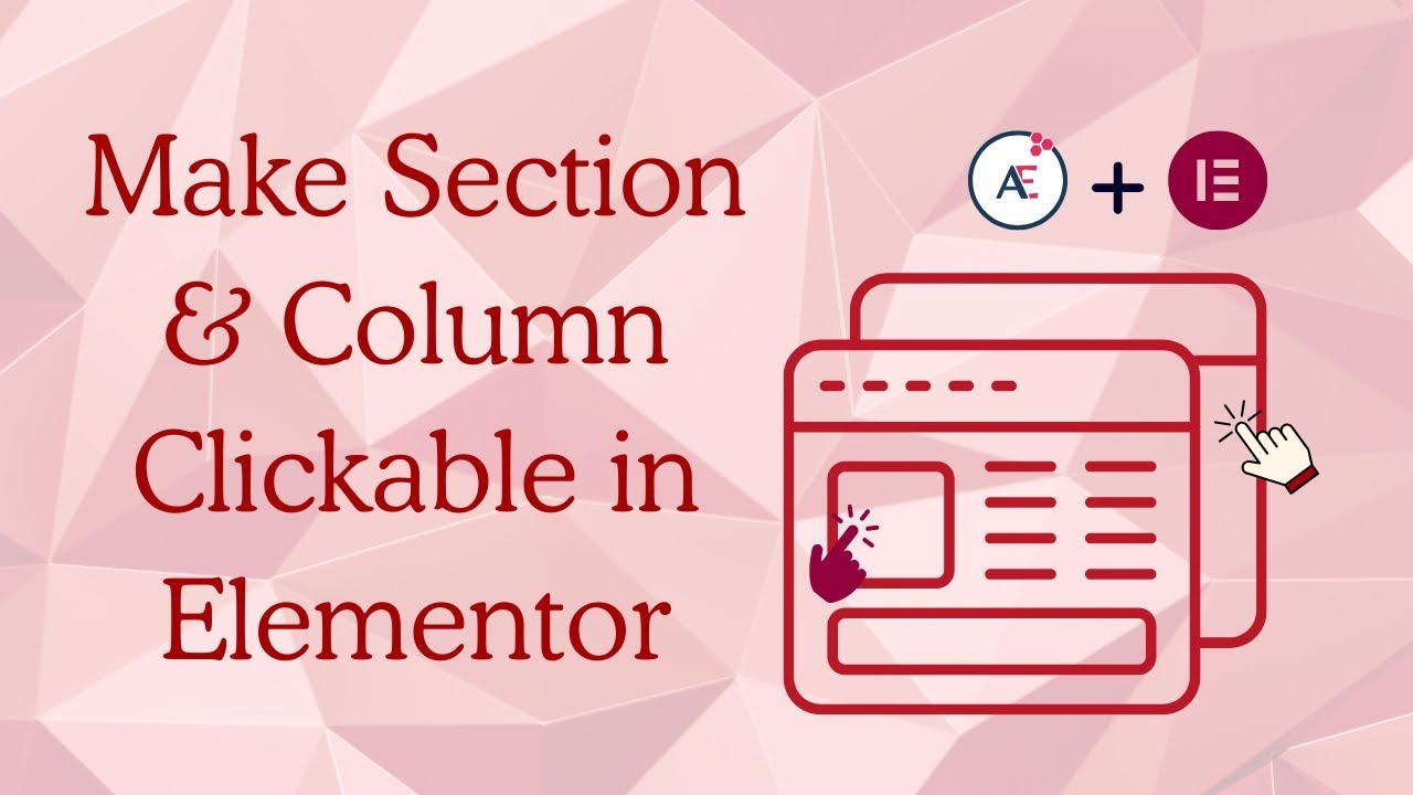 How to make sections and columns clickable in Elementor - YouTube