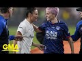 US women’s soccer&#39;s Megan Rapinoe and Ali Krieger face off in final career game