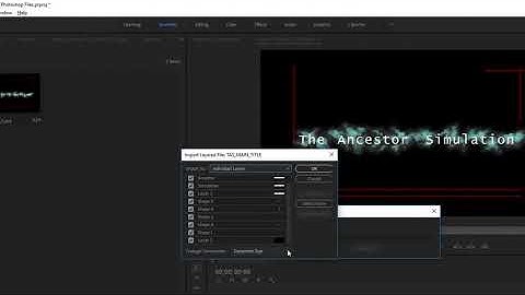 Adobe Premiere   Multi layered Photoshop files