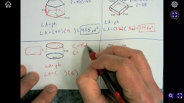 Geometry - Lesson 9.9 Surface Area of Prisms and Cylinders