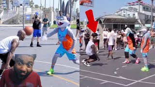 HE BROKE OWN ANKLES ON PURPOSE! Bugs Bunny COOKING Hoopers 2v2 with Sylvester & Marvin Martian!