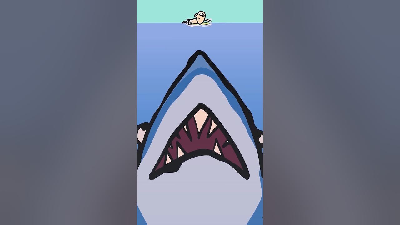 Jaws movie scene | cartoon version | jaws animation | jaws poster animation Jaws movie scene | cartoon version | jaws animation | jaws poster animation