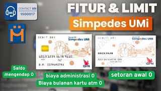 Fitur dan Limit Tabungan Simpedes UMi - gratis biaya admin, bulanan atm dan saldo mengendap 0 (2025)