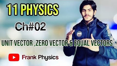 Unit vector class 11 | zero  vector class 11 | Equal vectors class 11
