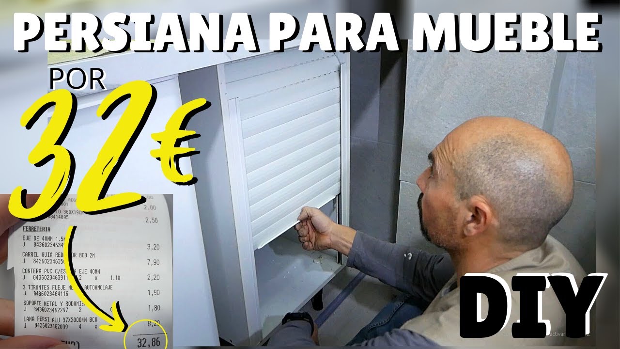 DIY PERSIANA PARA MUEBLE DE COCINA (Fácil y Económico💰) A - REFORMAR COCINA 😱 - YouTube