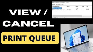 View Print queue cancel print job on Windows 11 / 10