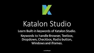 Katalon Studio 5 - Learn Built-in Keywords