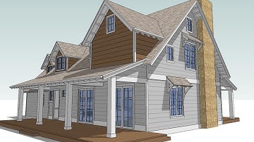 Design an Attic Roof Home with Dormers using SketchUp.  Part 4. Final Touches