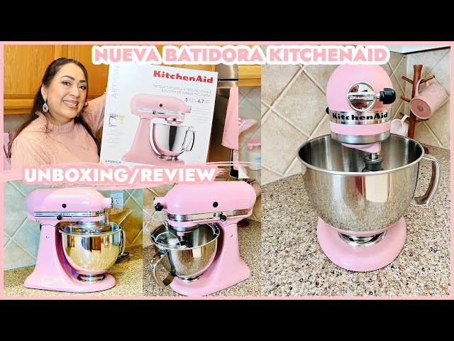 NUEVA BATIDORA KITCHENAID ROSA PARA MI COCINA, ABRIENDO MI NUEVA BATIDORA  ROSA