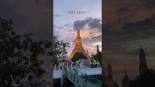 Sunset view of Wat Arun from Chao Phraya River      #bangkok #thailand  #travel