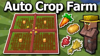 Minecraft Villager Auto Crop Farm Tutorial -  Potato Wheat Carrot Beetroot