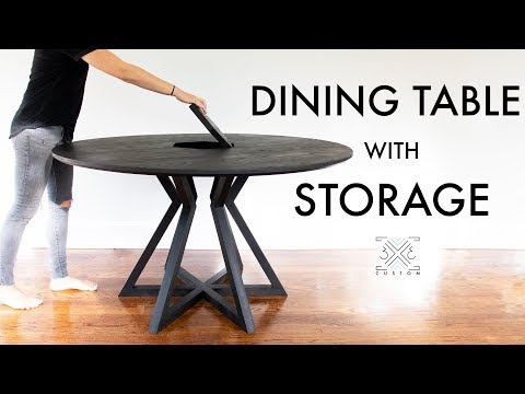 how-to-build-a-dining-table-with-storage-//-woodworking-//-diy-modern-furniture