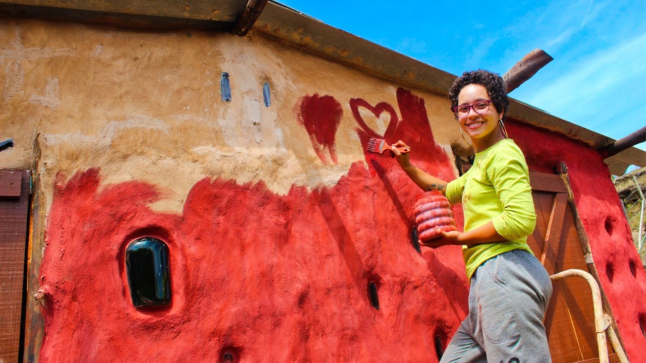 Fizemos Nossa Própria TINTA | Veja como ficou a CASA DE BARRO
