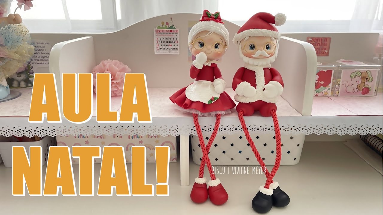 Biscuit de Natal: Como Fazer Casal Noel do Zero (Aula Completa)