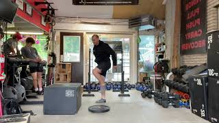 Celebrity Split Stance Floating Heel to Box Jump Profile
