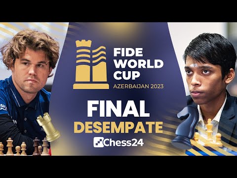 Copa do Mundo de Xadrez 2023 - FINAL (Desempate) / Magnus Carlsen ou R  Praggnanandhaa ? 