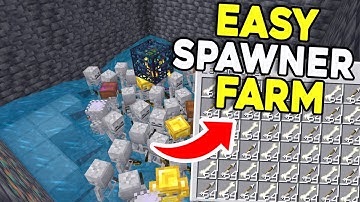 How To Make a Mob Spawner Farm In Minecraft Bedrock 1.21! - Skeleton/Zombie/Spider