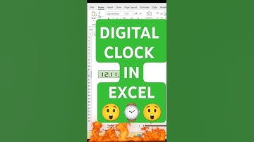 Digital clock in excel #excel #exceltutorial #shorts #digitalclock