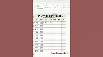 #shots 📊🖥️ Salary slip making 📊 Help Interview Salary slip making #excelworld #education #excel