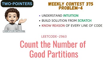Count the Number of Good Partitions | Intuition | Leetcode-2963 | Weekly Contest 375