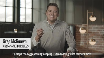 Greg McKeown discusses his new book, EFFORTLESS