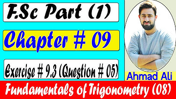Class 11 math chapter 9 - Exercise 9.3 - Lec 8 - Values of Trigonometric Functions -Groomers Academy
