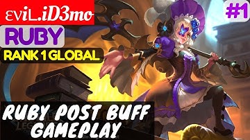 Ruby Post Buff Gameplay [Top 1 Global Ruby] | ενiʟ.iD3mo Ruby Gameplay and Build #1 Mobile Legends