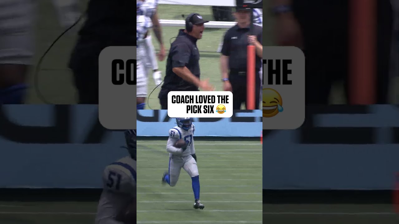 Coach LOVED The Pick Six Picksix Football Ufl Battlehawks