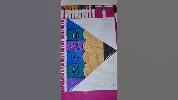Volta às aulas 2025: Ideia de capa de Caderno em formato de lápis ✏️