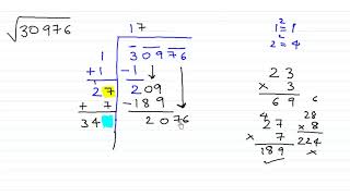 Finding Square root by division method