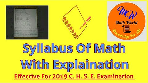 CHSE +2 2nd Year Science (Math Subject) Exam Pattern & information about syllabus.
