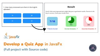 Quiz App in JavaFx | Full Project | College projects with Source code | @ayeshaganaitech screenshot 3