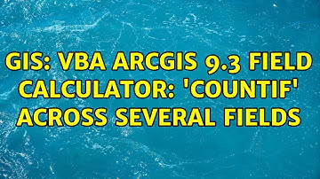 GIS: VBA ArcGIS 9.3 Field Calculator: 