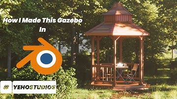 How I made this 3D gazebo in blender 4.3 | TIMELAPSE