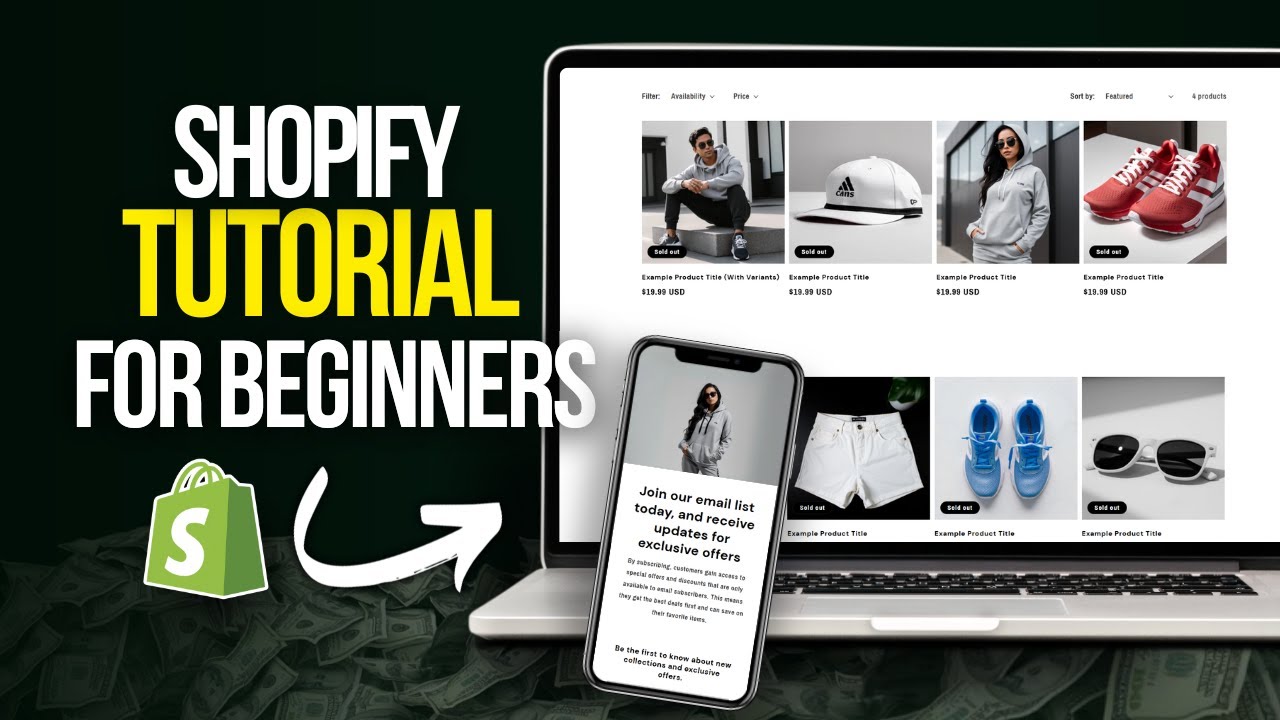 SHOPIFY STORE TUTORIAL For Beginners | Website Tips, Tricks &amp; Page Design - YouTube