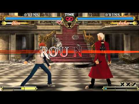 Fate Unlimited Codes Psp Gameplay Shiro Vs Archer Youtube