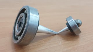21) Diy  How To Make Double Top Toy With Ball-Bearing( Magnetic Couple)
