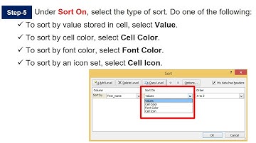 Std 7 MS Excel Chapter 6 Part 2 Session 2 Video