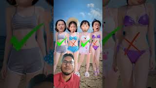 Chose the appropriate swimsuit #clown #couple #shorts #trending #trending