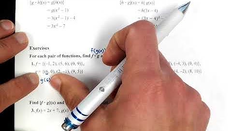 6-1 Operations On Functions