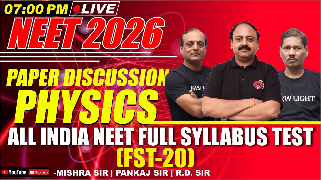 LIVE NEET 2026 | PHYSICS PAPER DISCUSSION | All India FULL SYLLABUS ...