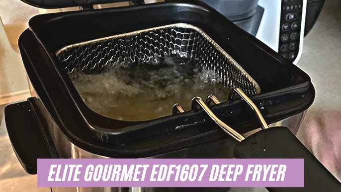 Elite Gourmet 2qt. Stainless Steel Deep Fryer with Lid (edf2100)