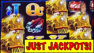 🚂🛑 BEST JACKPOT HANDPAYS EVER on high limit ALL ABOARD SLOT 🛑 🚂