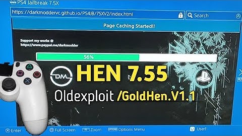 PS4 Jailbreak 7.55 working darkmodder oldexploit+goldhen V1.1#