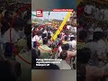 Crane Overturns During Maharana Pratap Jayanti Celebrations In Mainpuri, UP | Video