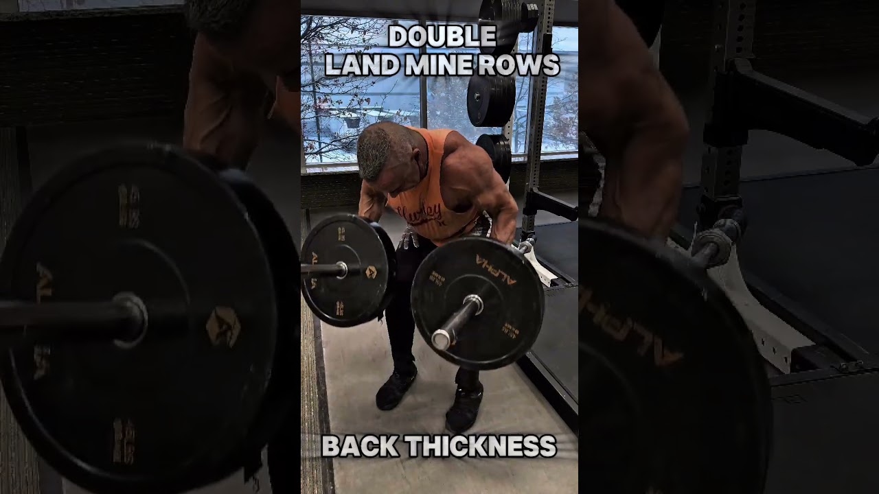 DOUBLE LAND MINE ROWS #BACK #workout #motivation #muscle #workouttips