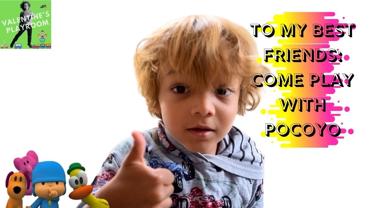 Valentine Plays with Pocoyo & friends in his OWN |PLAYROOM| - YouTube