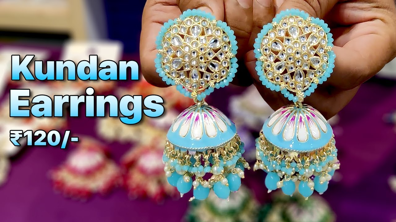 Buy Kundan jhumka earrings online | Kalyan Jewellers