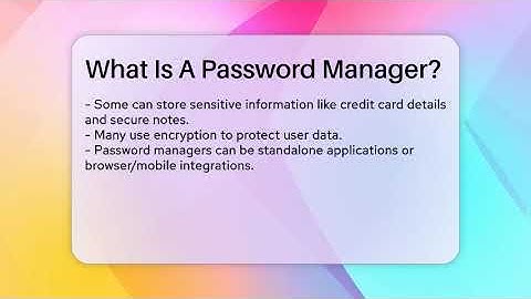 What Is A Password Manager? - Everyday-Networking